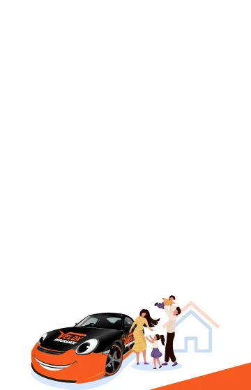 Icon of a family next to a velox insurance car.