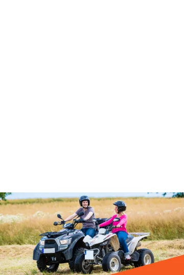 Man and woman in their atv.