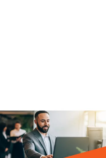 Man working on his computer.